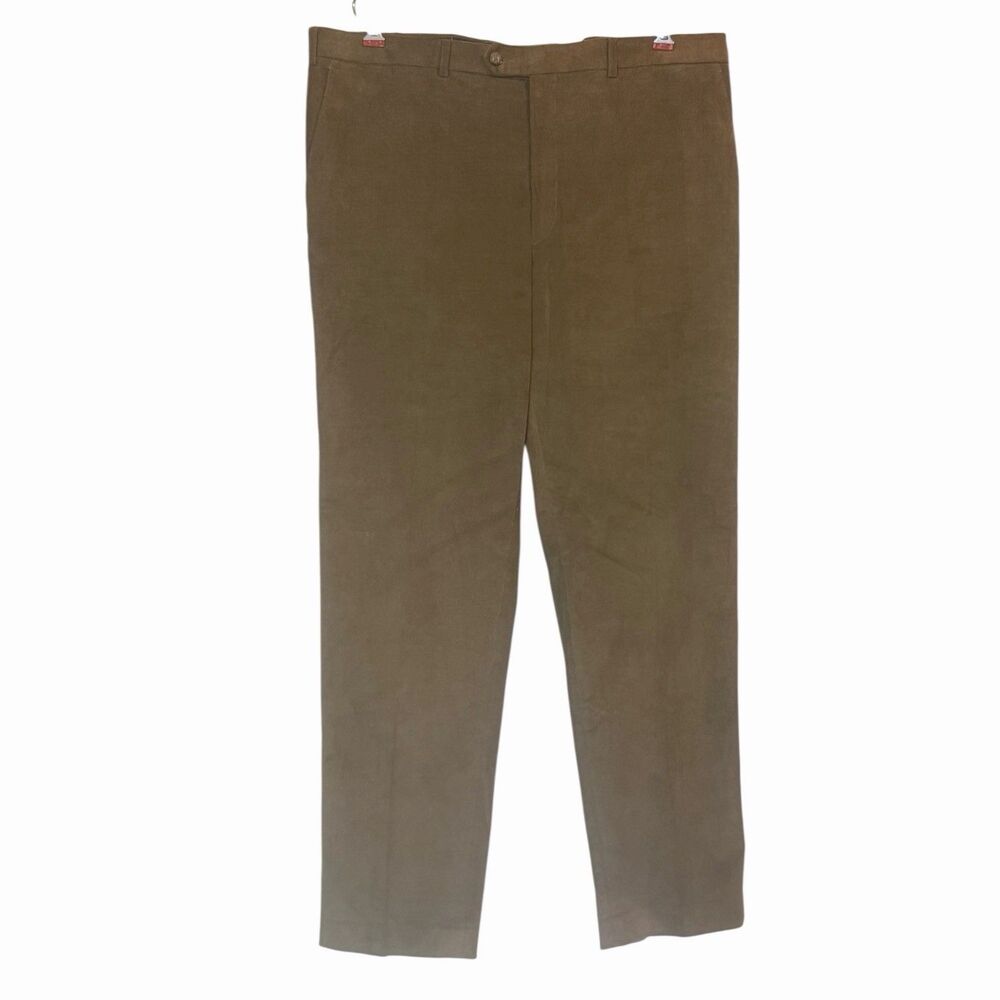 Lauren Ralph Lauren Corduroy Straight Leg Pants Textured Classic 40x32 Brown - Picture 2 of 10